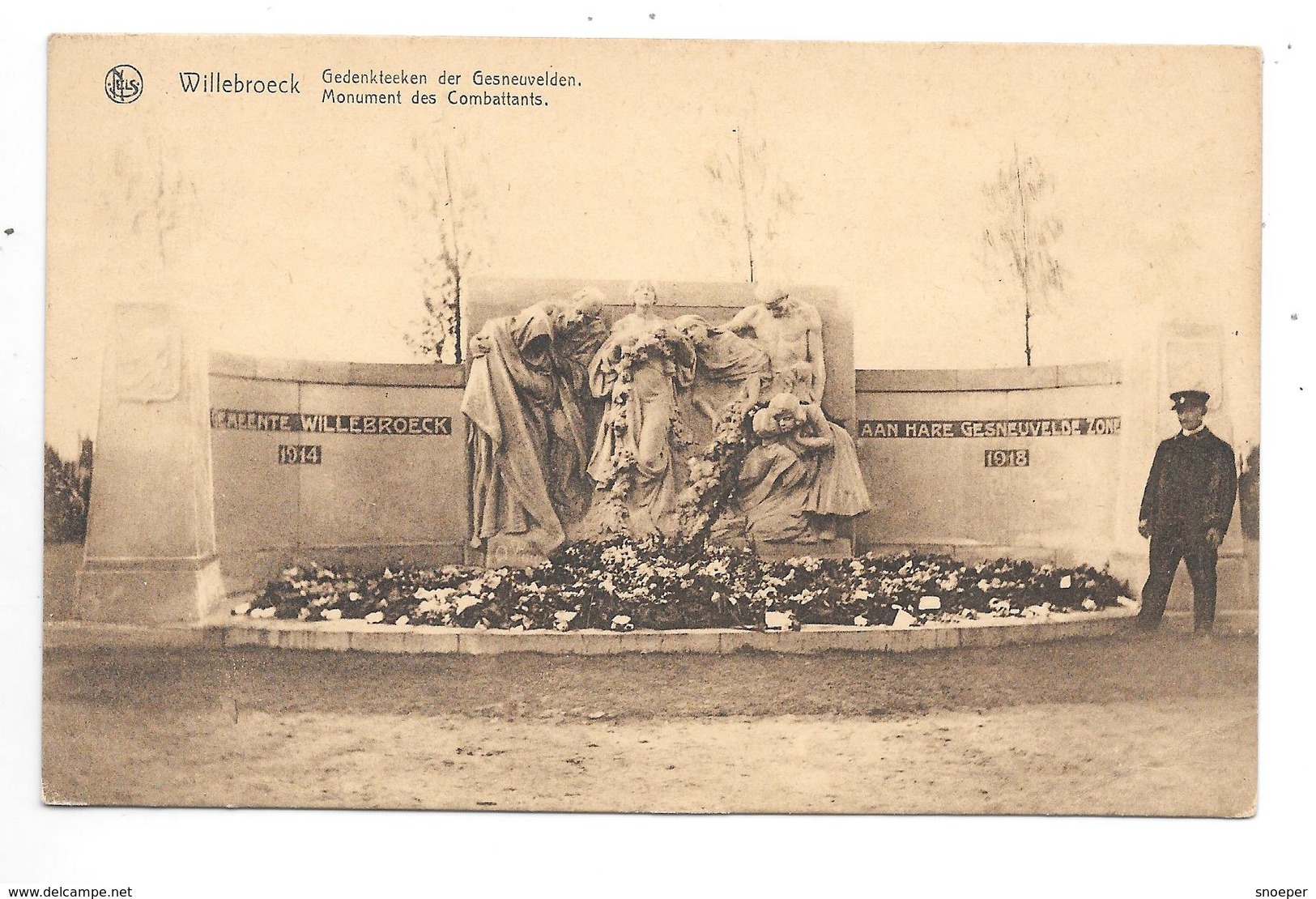 Willebroeck Gedenkteken Der Gesneuvelden Monument Des Combattants Nels  Imp. J. Emmers - Willebroek