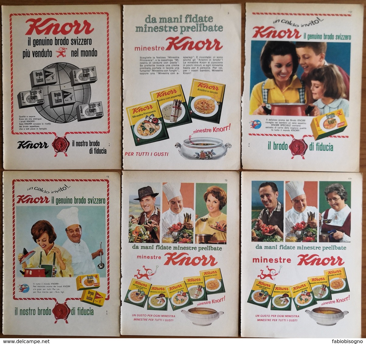 1963 - KNORR  - 6 Pag.  Pubblicità Cm. 13 X 18 - Pubblicitari