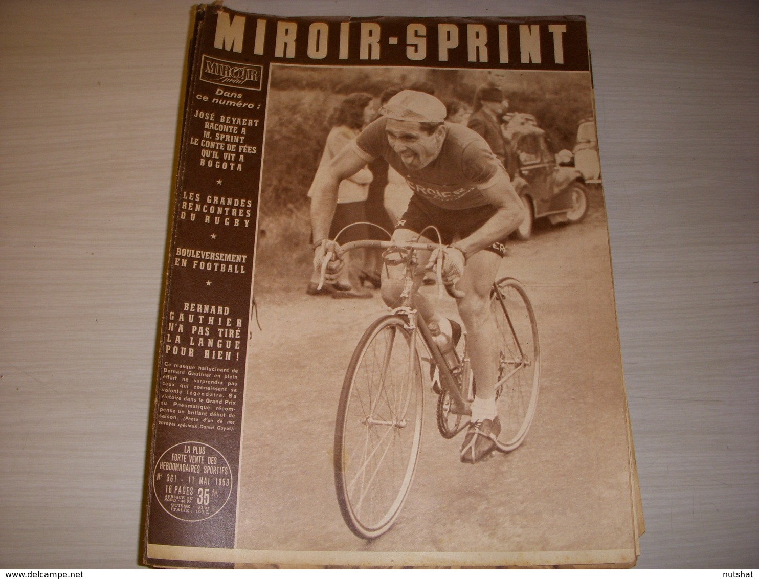 MIROIR SPRINT 361 11.05.1953 CYCLISME GAUTHIER BEYAERT BRANKART RUGBY LOURDES - Sport