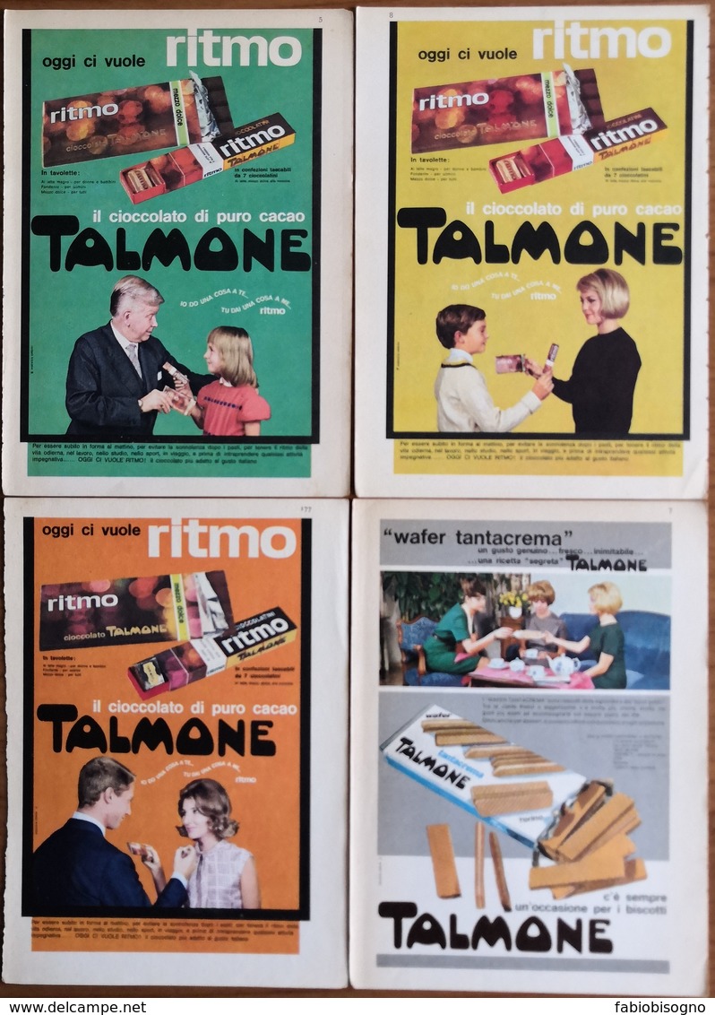 1963 - CIOCCOLATO TALMONE - 4 Pag.  Pubblicità Cm. 13 X 18 - Cioccolato