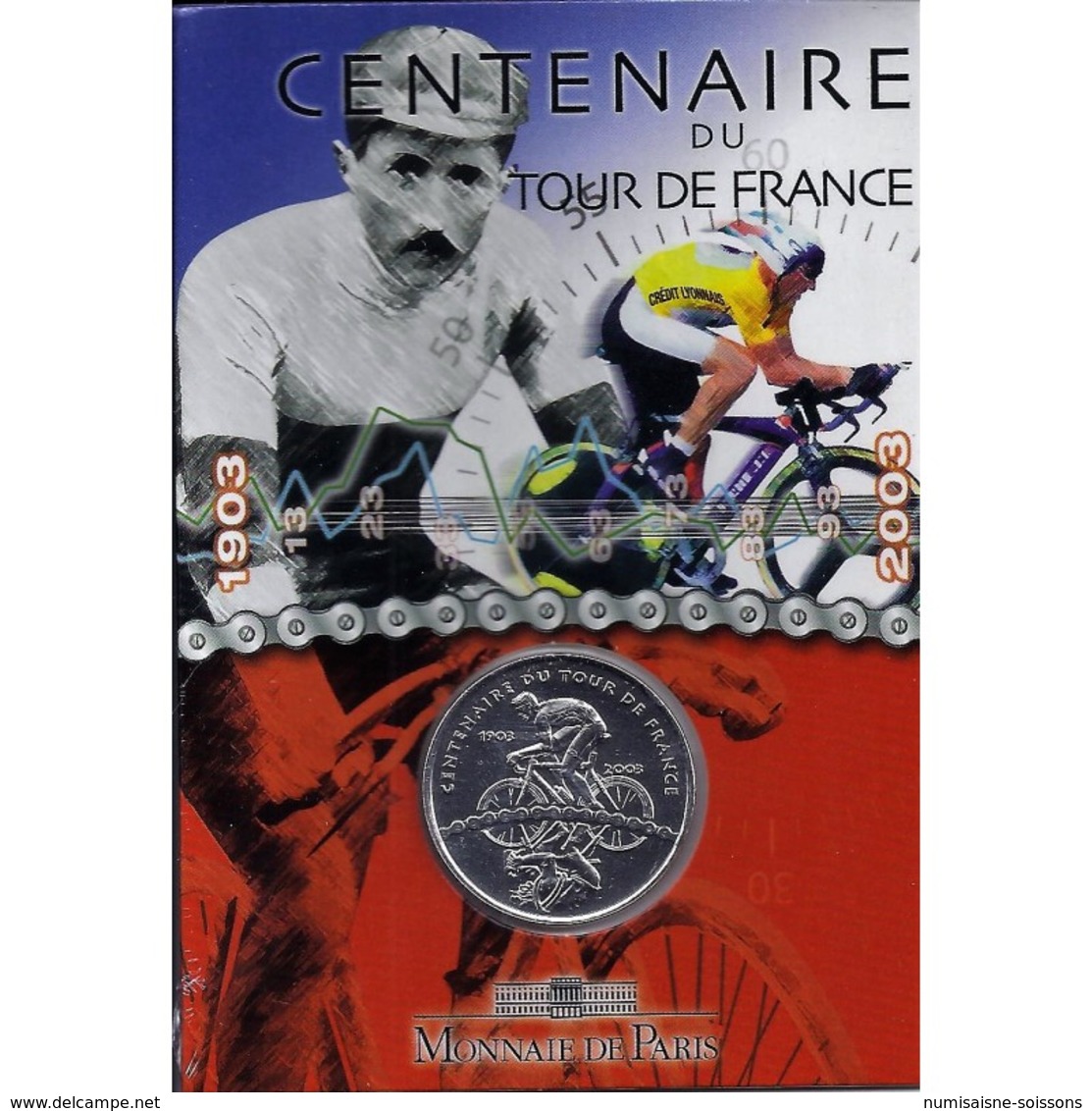 FRANCE - 1/4 EURO 2003 - 100 ANS DU TOUR DE FRANCE - ARGENT - BRILLANT UNIVERSEL - - France