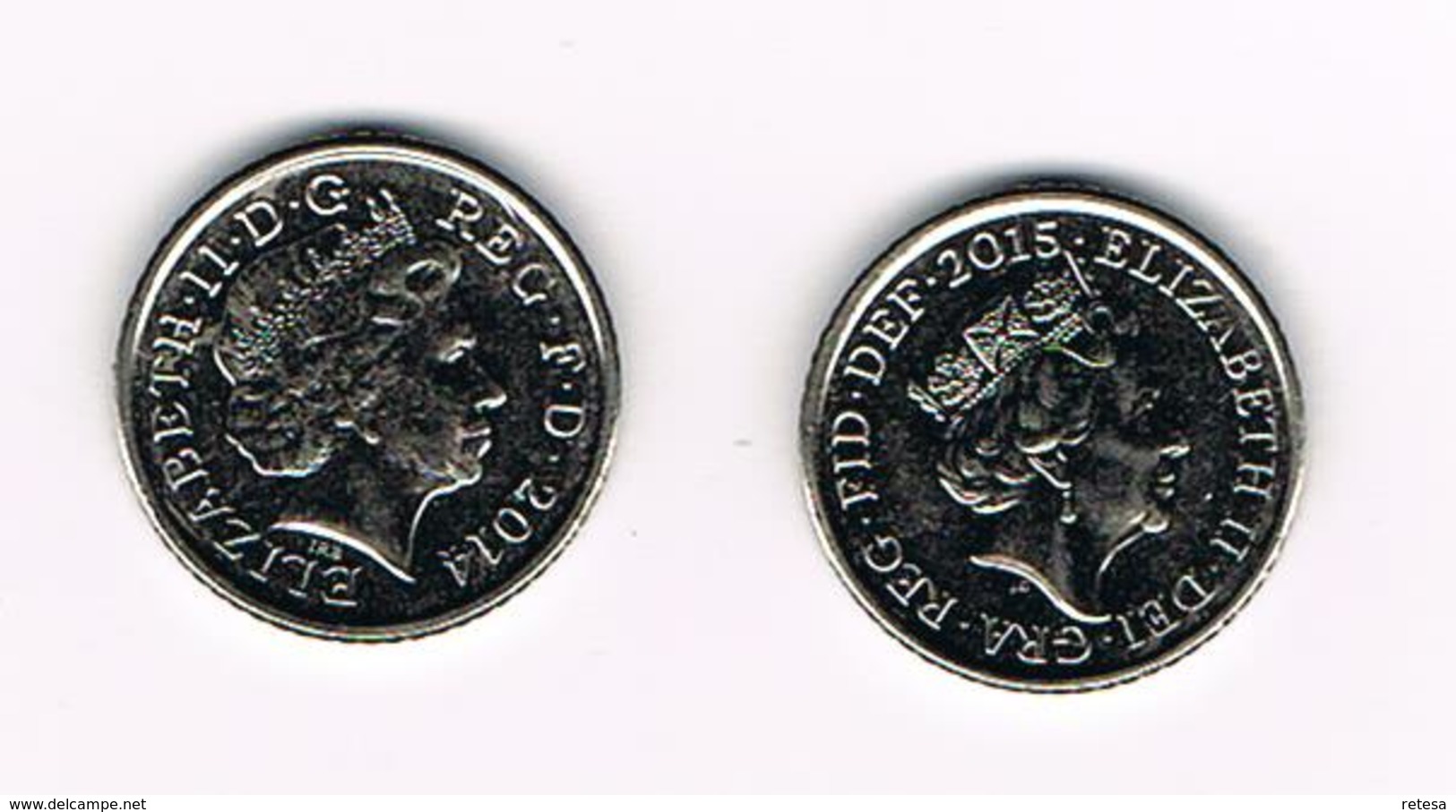 /  GREAT BRITAIN  2 X 5 PENCE 2014/2015 - 5 Pence & 5 New Pence