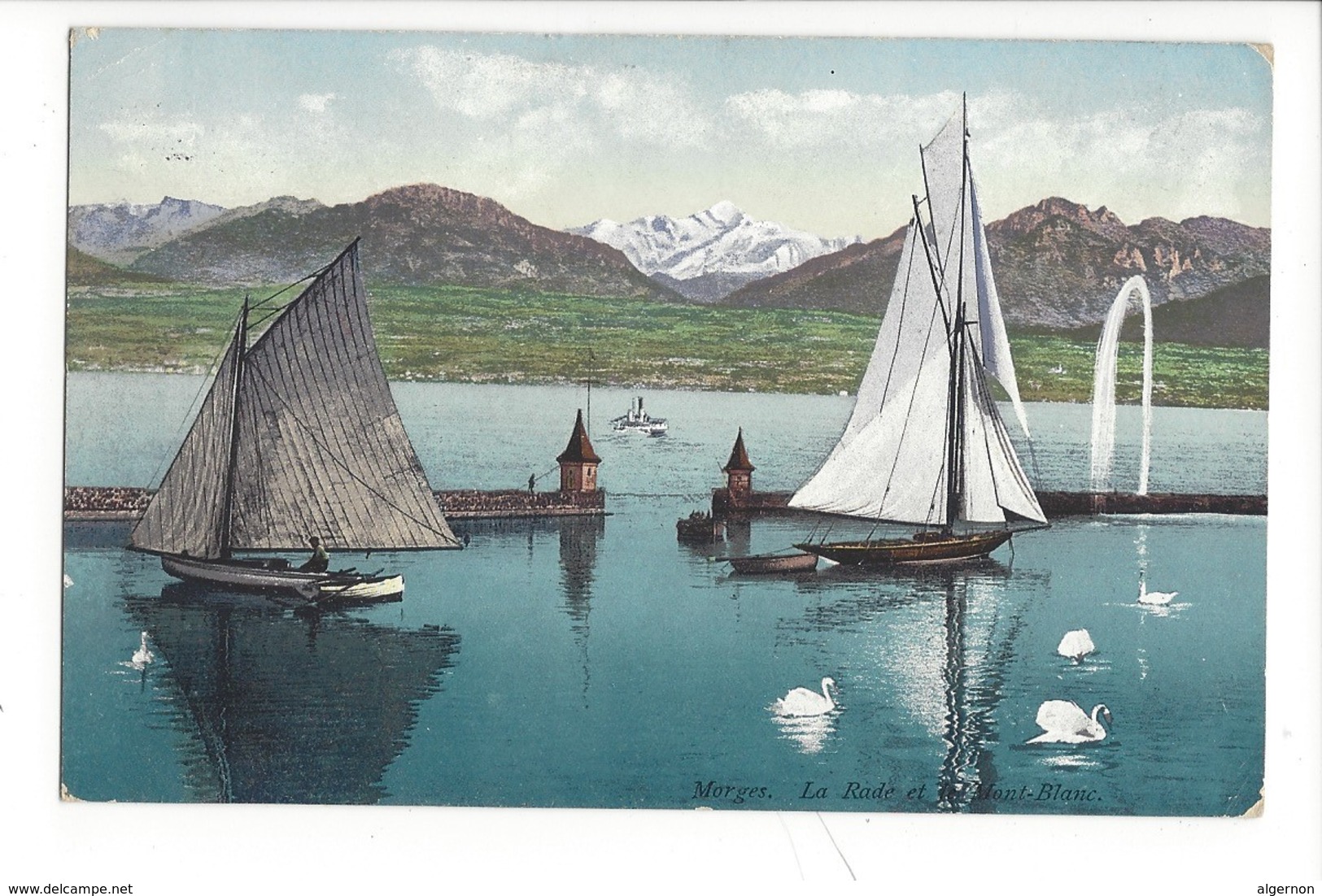 21920 - Morges La Rade Et Le Mont-Blanc Barques - Morges