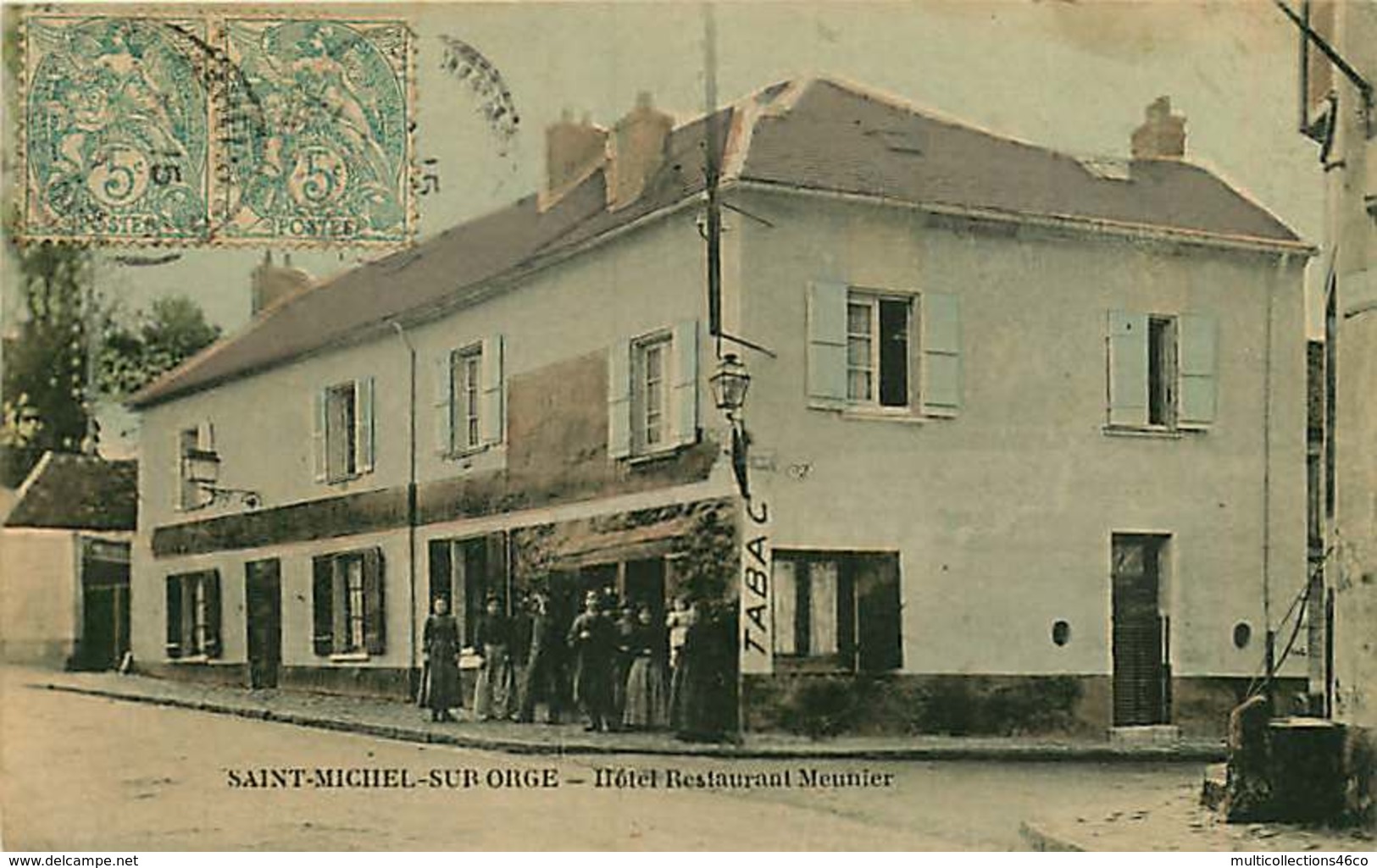 040519A - 91 SAINT MICHEL SUR ORGE Hôtel Restaurant MEUNIER - Tabac Puits - Colorisée - Saint Michel Sur Orge