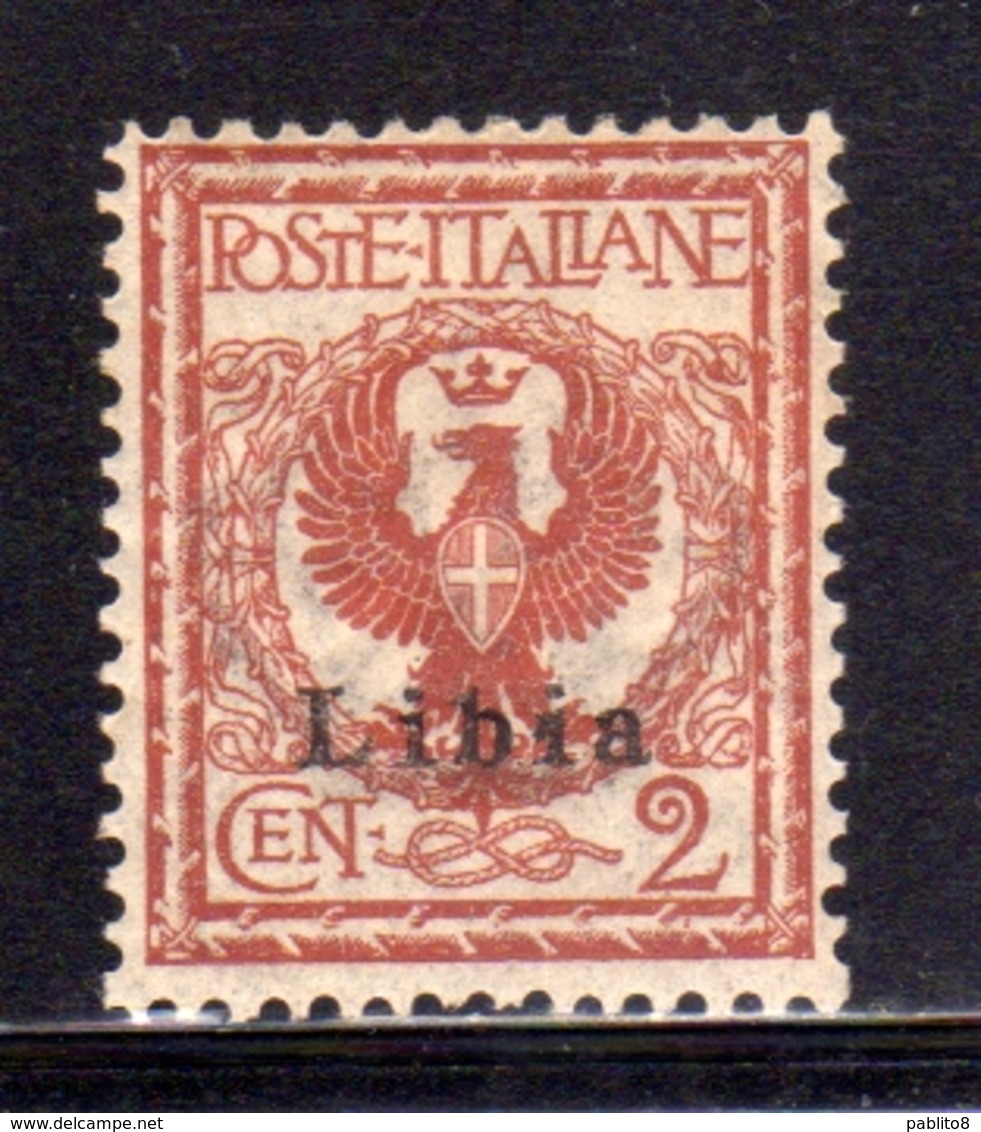 LIBIA 1912 - 1915 SOPRASTAMPATO D'ITALIA ITALY OVERPRINTED CENT. 2c MNH - Libya