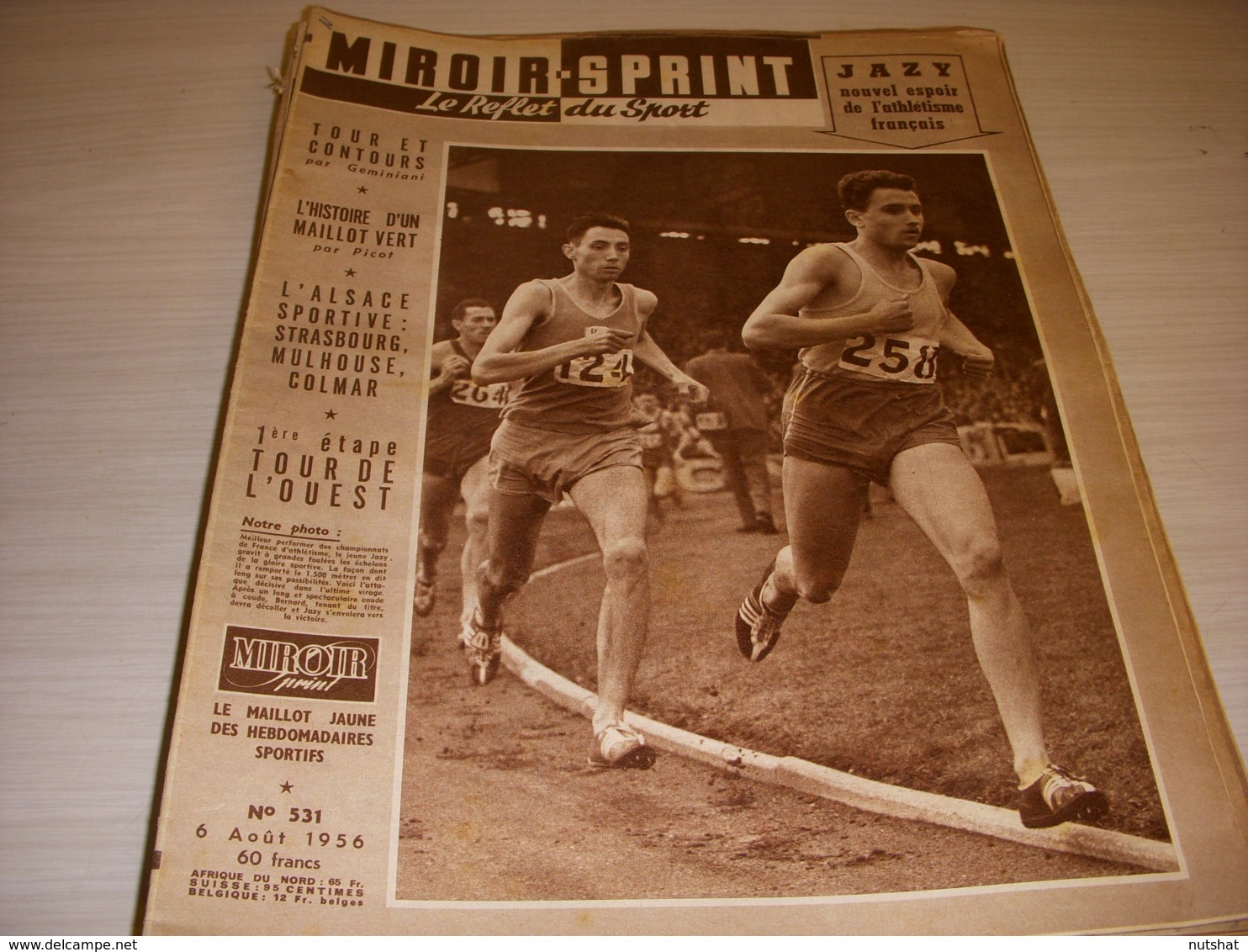 MIROIR SPRINT 531 06.08.1956 ATHLETISME JAZY BERNARD AUTO 24h Du MANS - Sport