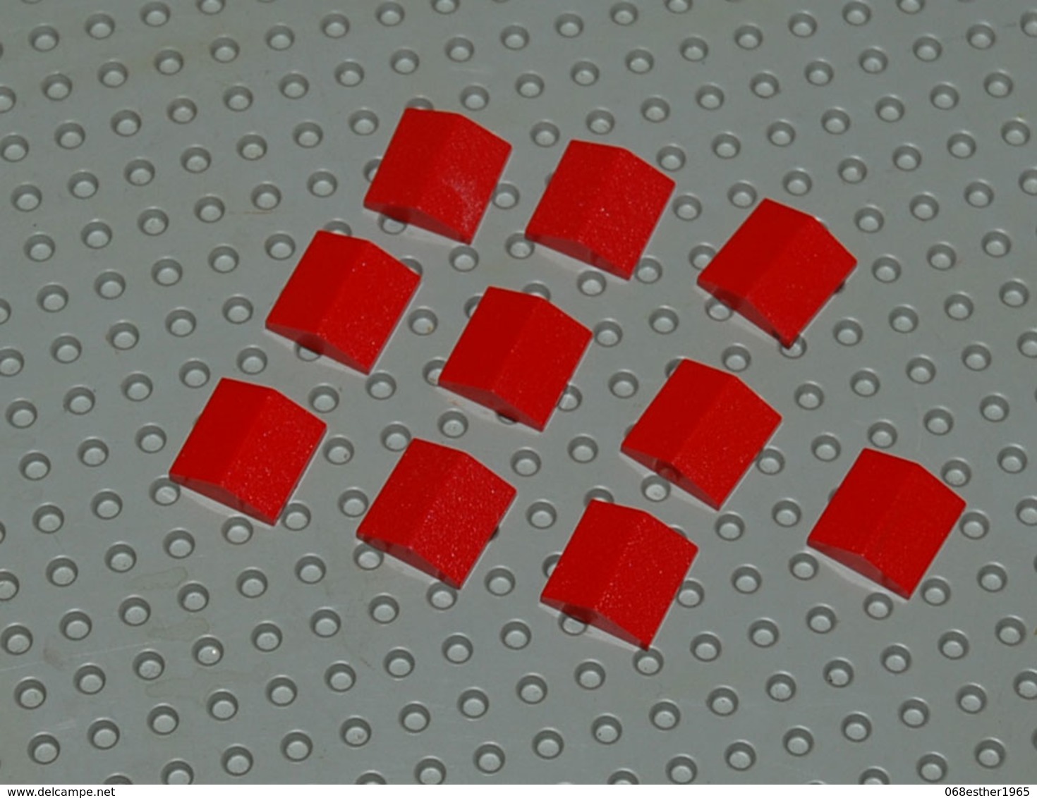 Lego 10 X Slope Tuile Rouge Pente 33 Double 2x2 Ref 3300 - Lego Technic