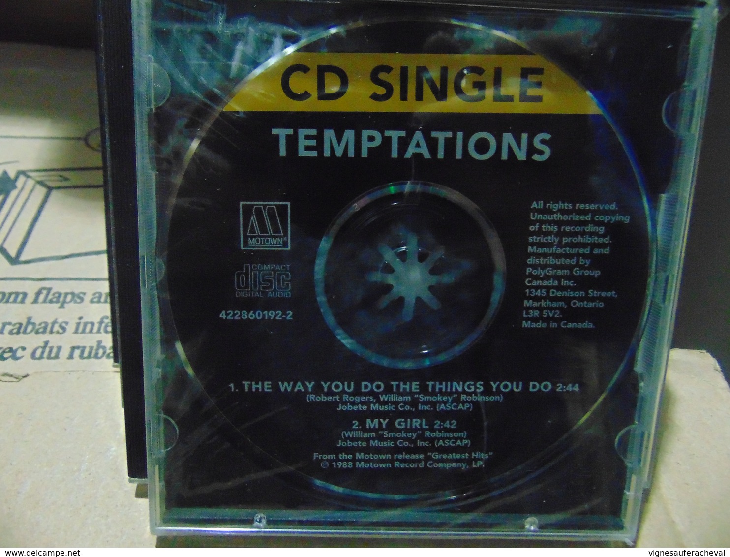 Temptations-The Way You Do The Things You Do/My Girl  (2 Tracks Cdsingle) - Hard Rock & Metal