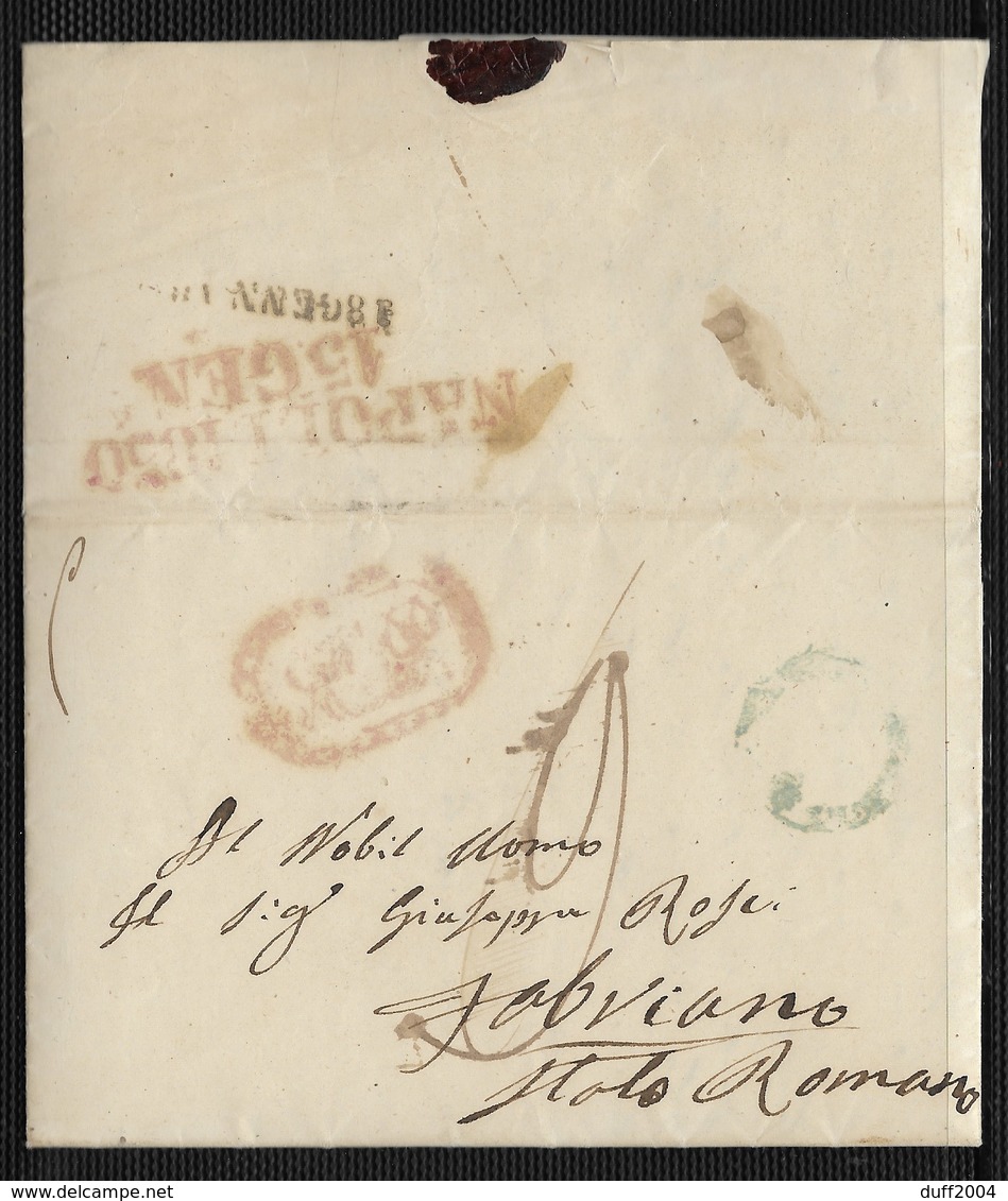 DA NAPOLI A FABRIANO - 14.1.1850. - 1. ...-1850 Prefilatelia