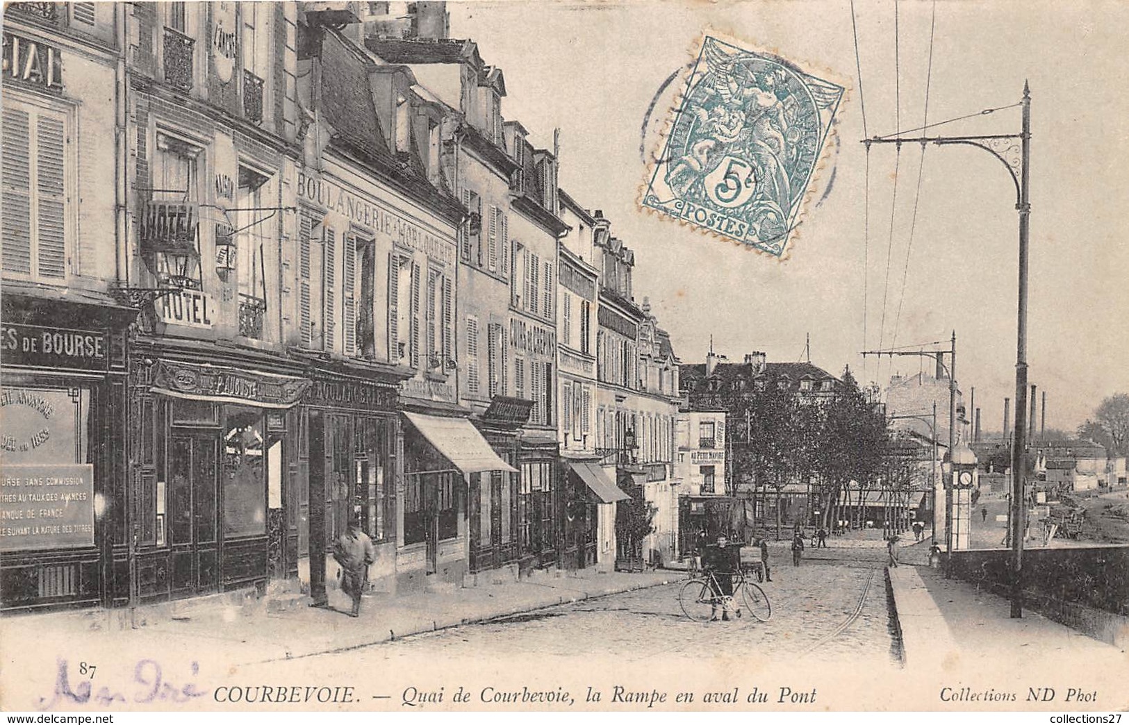 92-COURBEVOIE- QUAI DE COURBEVOIE, LA RAMPE EN AVAL DU PONT - Courbevoie