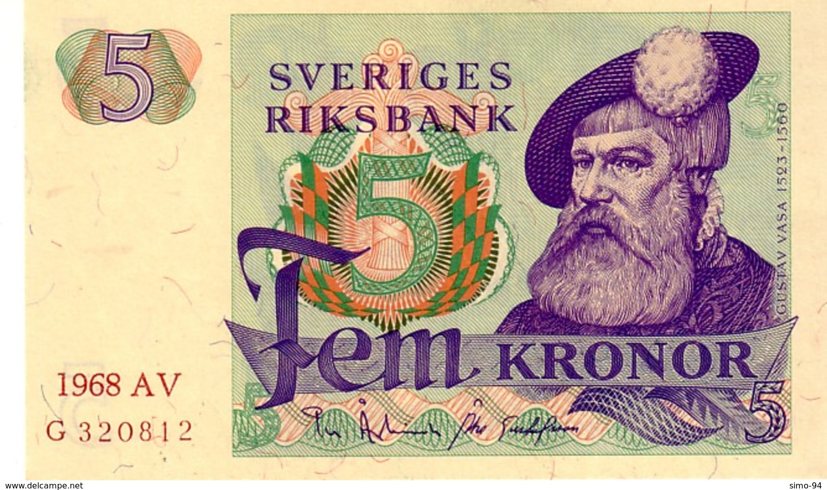 Sweden P.51  5  Kroner  1968 Unc - Sweden