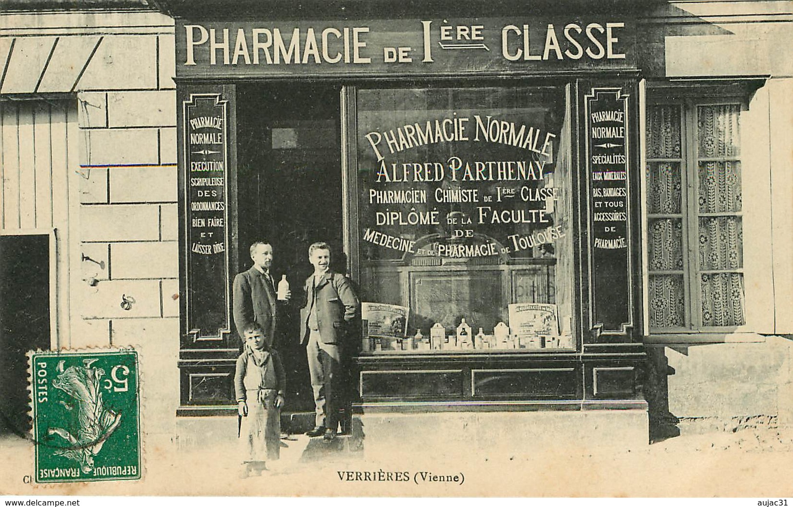 Dép 86 - Commerce - Pharmacies - Pharmacien - Verrieres - Pharmacie De 1ère Classe - Pharmacie Normale Alfred Parthenay - Autres & Non Classés