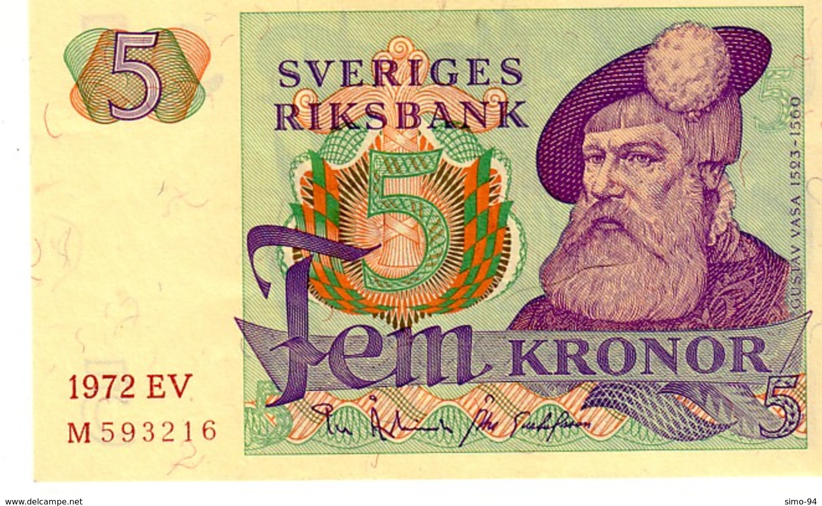 Sweden P.51  5  Kroner  1972 Unc - Svezia