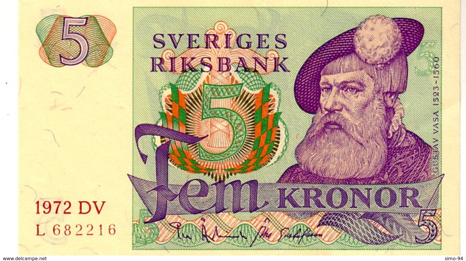 Sweden P.51  5  Kroner  1972 Unc - Svezia