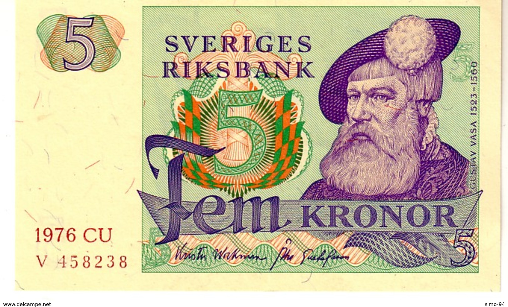 Sweden P.51  5  Kroner  1976 Unc - Svezia