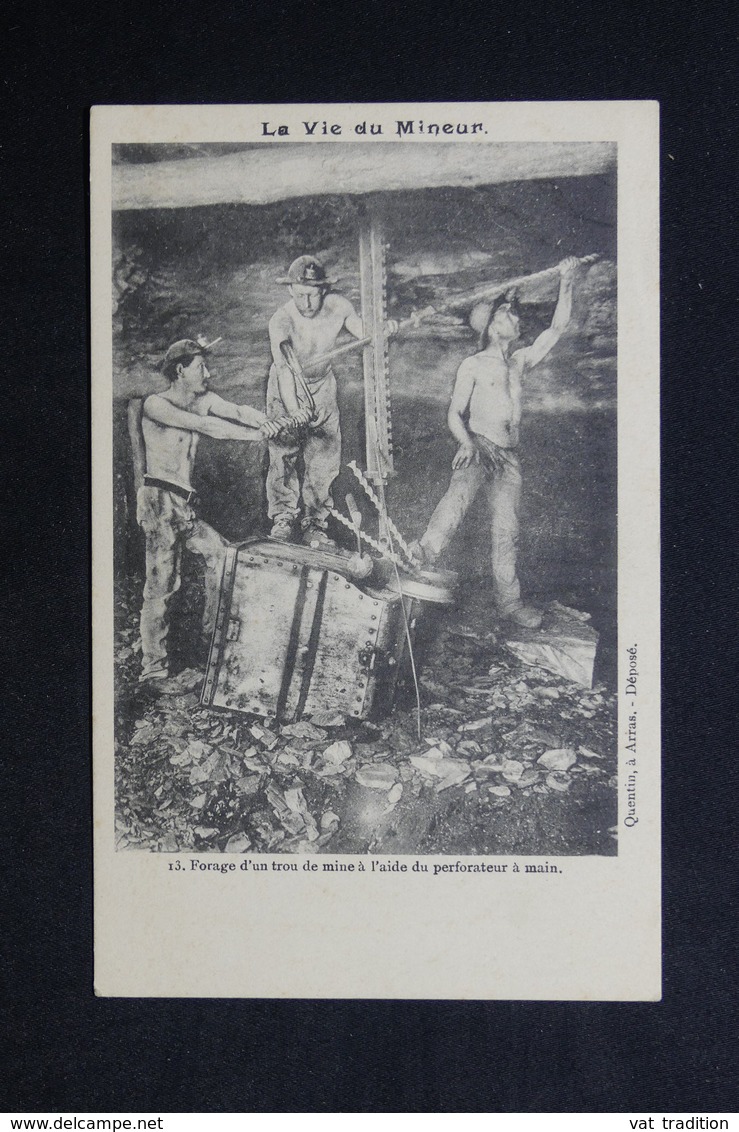 MÉTIERS - Carte Postale - Forage D'un Trou De Mine à L 'aide Du Perforateur à Main - L 28703 - Mines