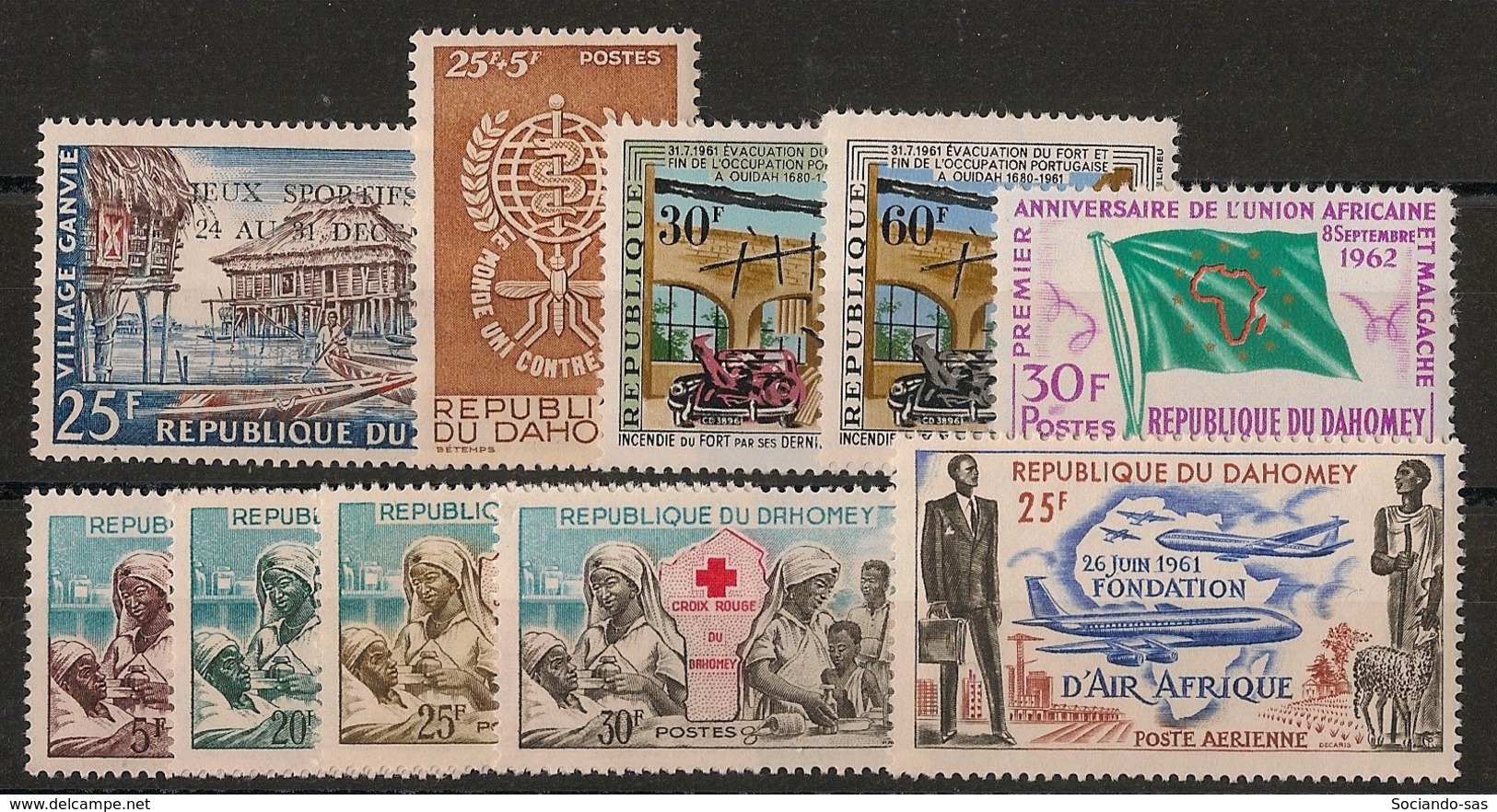 Dahomey - Année Complète 1962 - N°Yv. 170 / 178 + PA 21 - Complete Year - Neuf Luxe ** / MNH / Postfrisch - Bénin – Dahomey (1960-...)