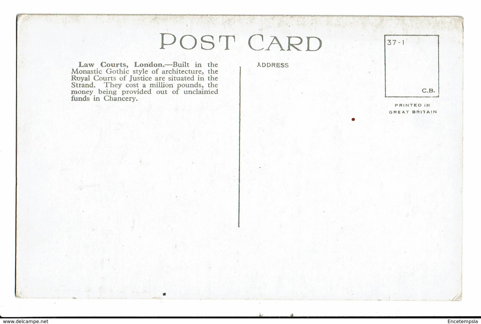 CPA- Carte Postale Royaume Uni- London-Law Courts  VM2828 - Other & Unclassified
