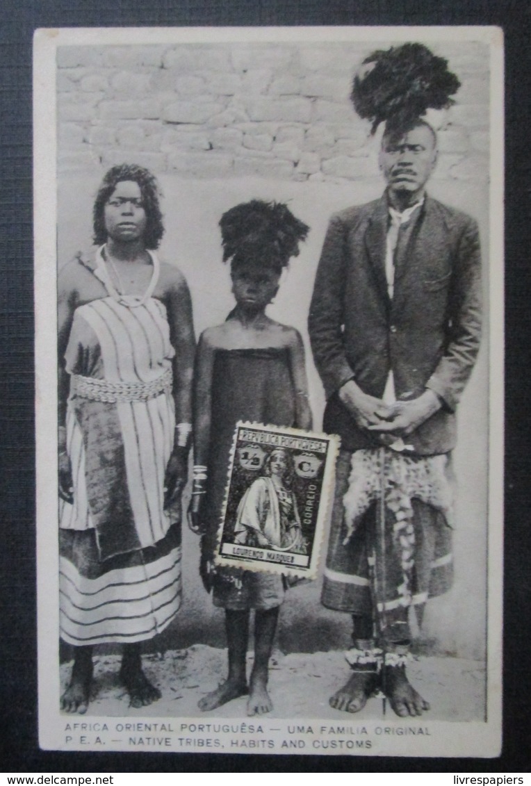 Mozambique Natives Tribes Cpa Timbrée Africa Oriental Portuguesa - Mozambique