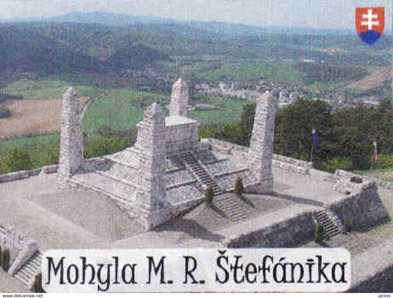 Magnet - Slovakia, Mohyla - General Milan Rastislav Štefánik - Brezová Pod Bradlom, Wappon - Tourisme