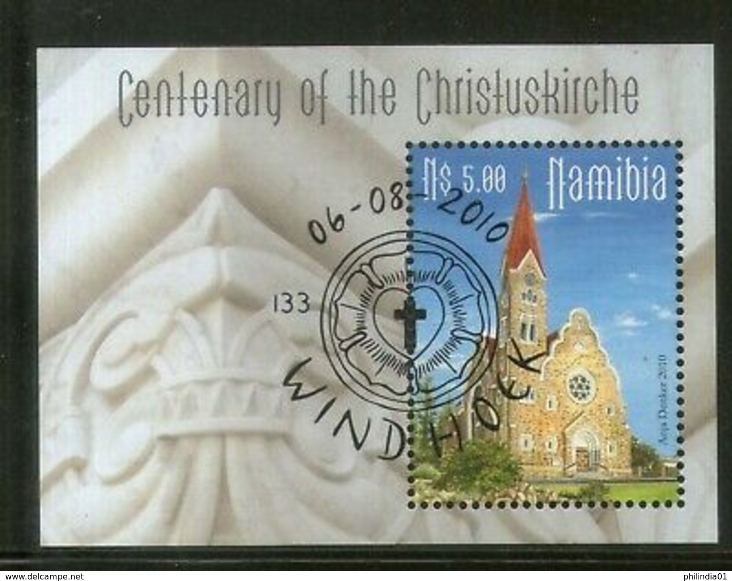 Namibia 2010 Church Christianity Architecture M/s Sc 1193 FD Cancelled # 1021 - Namibia (1990- ...)