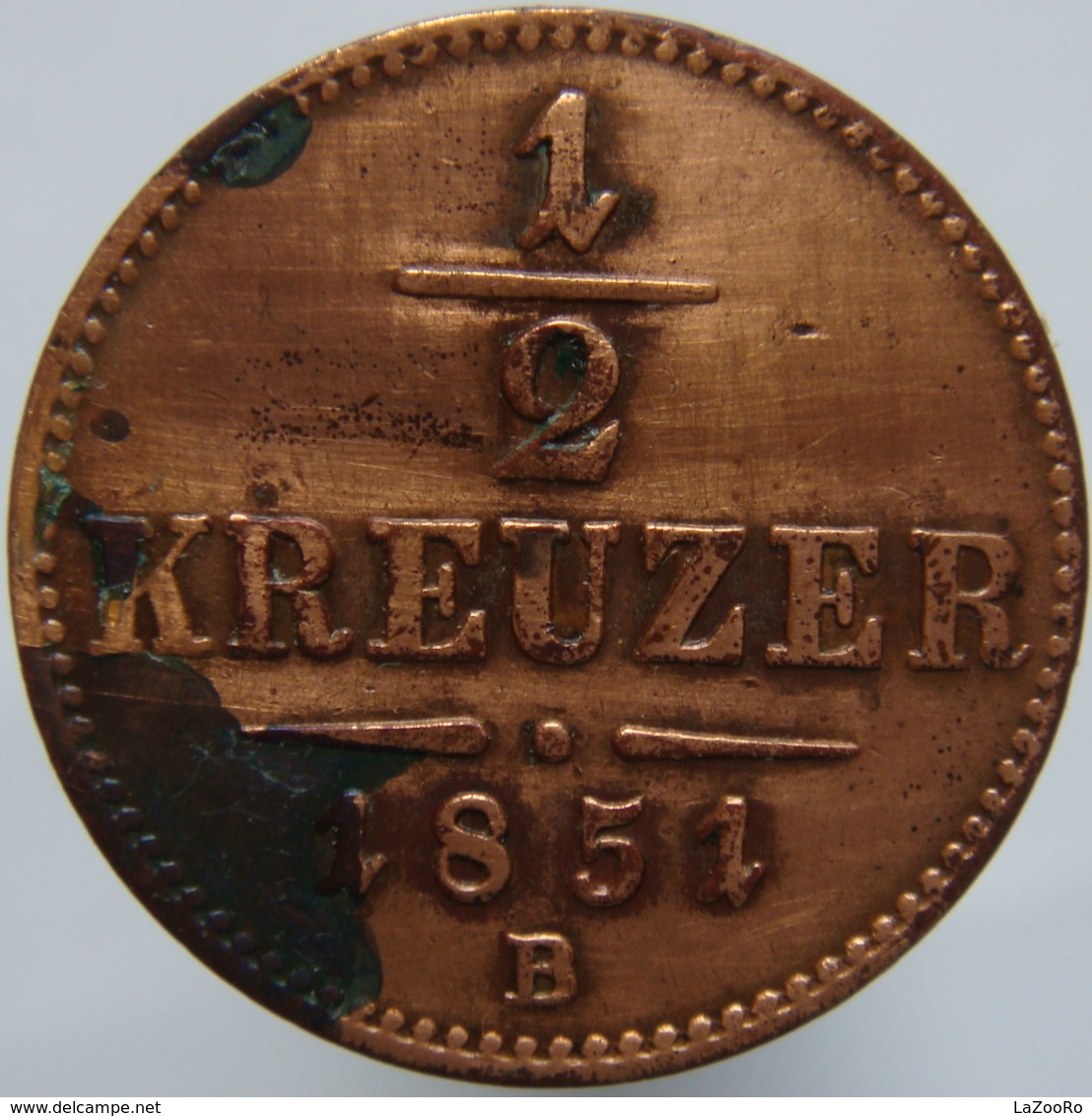 Austria 1/2 Kreuzer 1851 B VF - Autriche