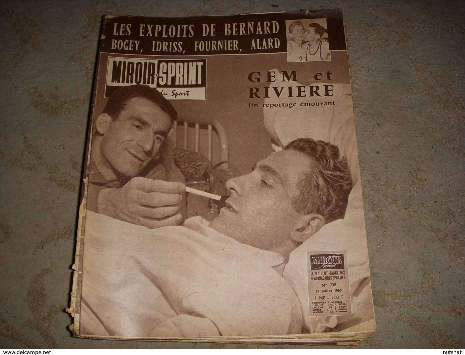 MIROIR SPRINT 738 25.07.1960 CYCLISME GEMINIANI RIVIERE ATHLE Michel BERNARD - Sport