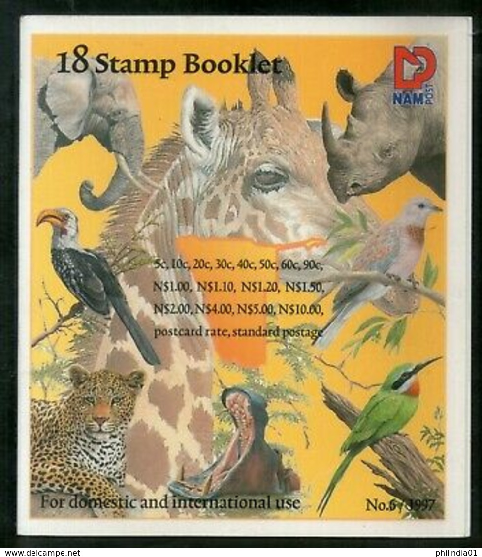 Namibia 1997 Fauna & Flowers Wildlife Animals Birds Parrot Sc 870a Booklet #7881 - Namibia (1990- ...)