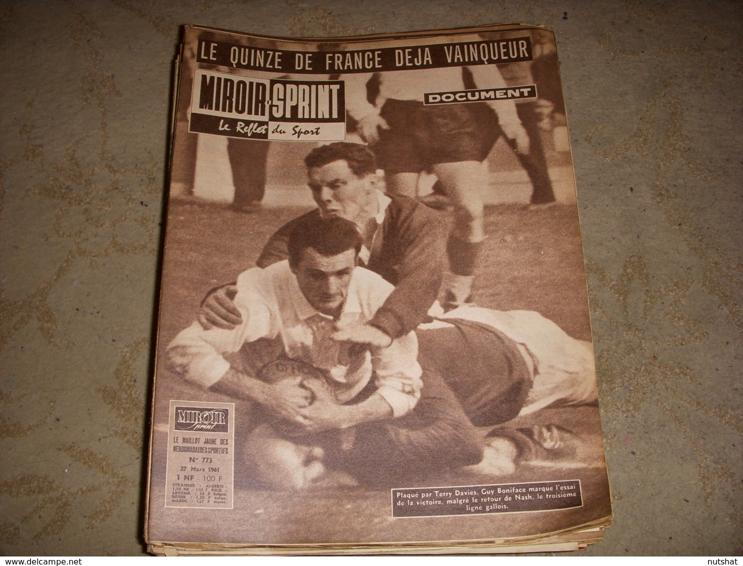 MIROIR SPRINT 773 27.03.1961 RUGBY FRANCE GALLES FOOT COUPE NIMES MONTPELLIER - Deportes