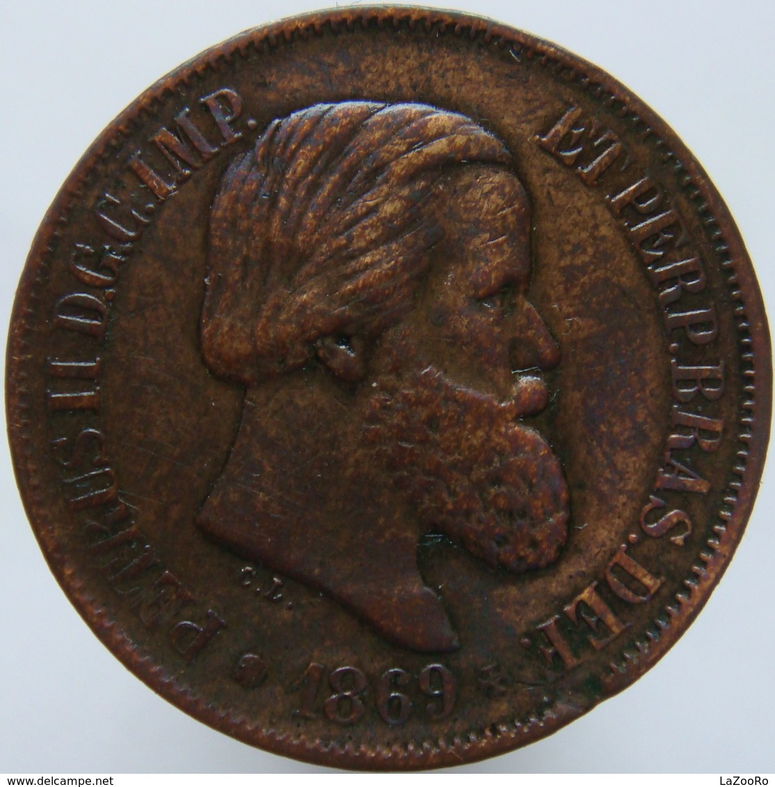 Brazil 20 Reis 1869 VF / XF - Brésil