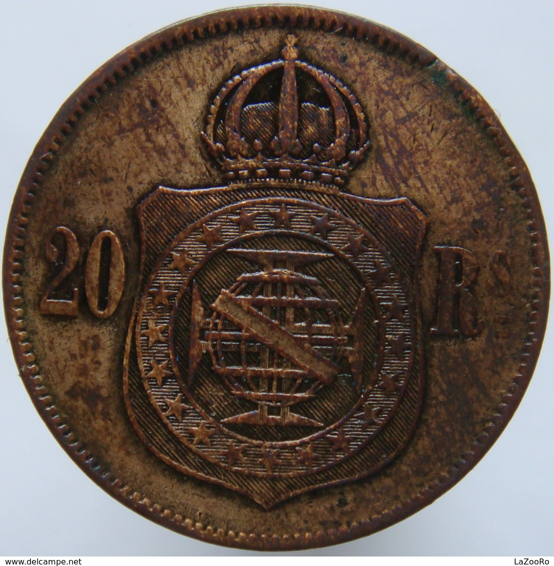 Brazil 20 Reis 1869 VF / XF - Brésil