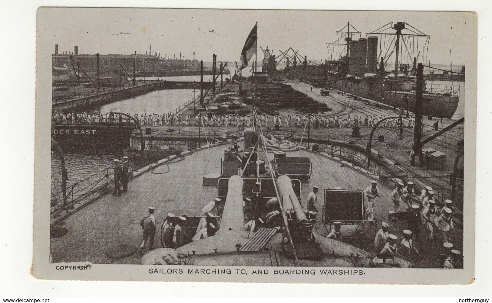 ENGLAND, Sailor Marching And Going To Warships, Pre-WW I Postcard - Autres & Non Classés