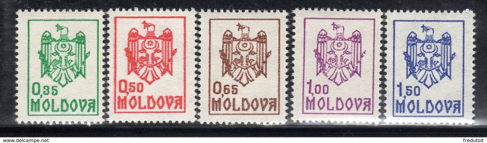 MOLDAVIE - N° 5/9 **  (1992) Armoiries - Moldavie