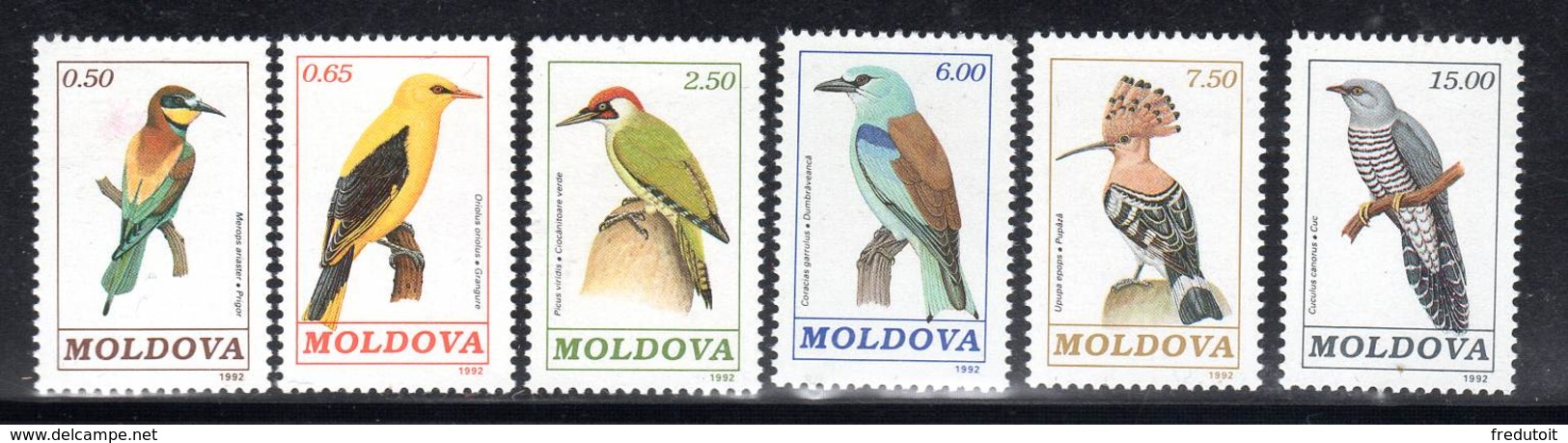 MOLDAVIE - N° 10/15 **  (1992)  Oiseaux - Moldavie