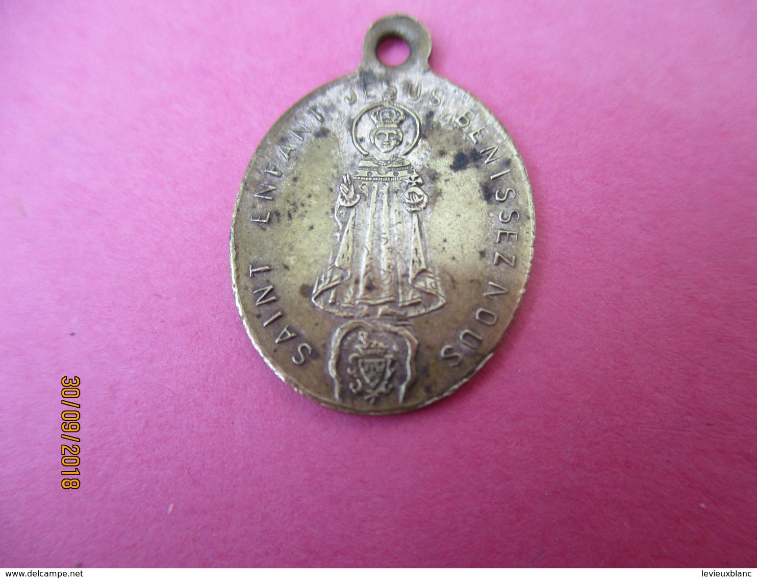 Médaille De Chaînette/Saint Enfant Jesus Bénissez-nous/L'Enfant Jesus Miraculeux De Prague/Fin  XIXéme Siécle   CAN787 - Religion & Esotericism