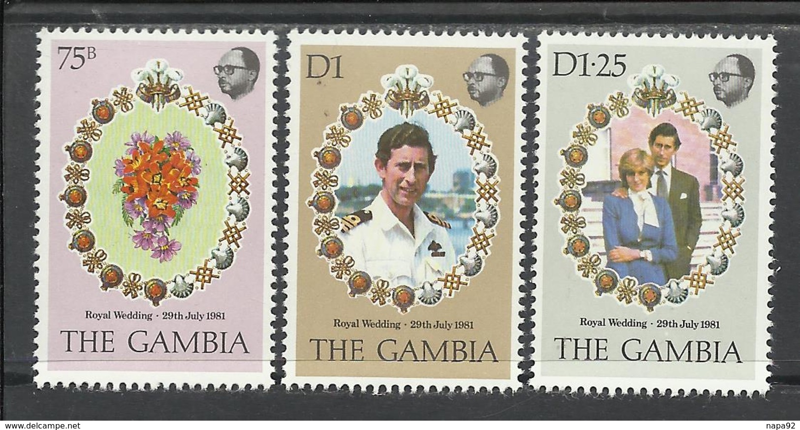 GAMBIE 1981 - ROYAL WEDDING - Gambia (1965-...)