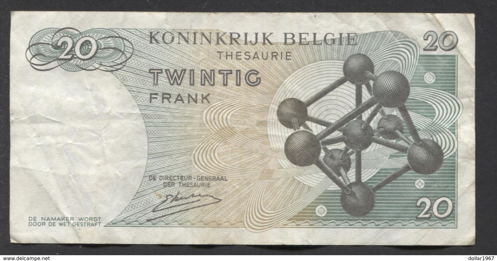 België Belgique Belgium 15 06 1964 20 Francs Atomium Baudouin. 3 Q 6235665 - 20 Francos