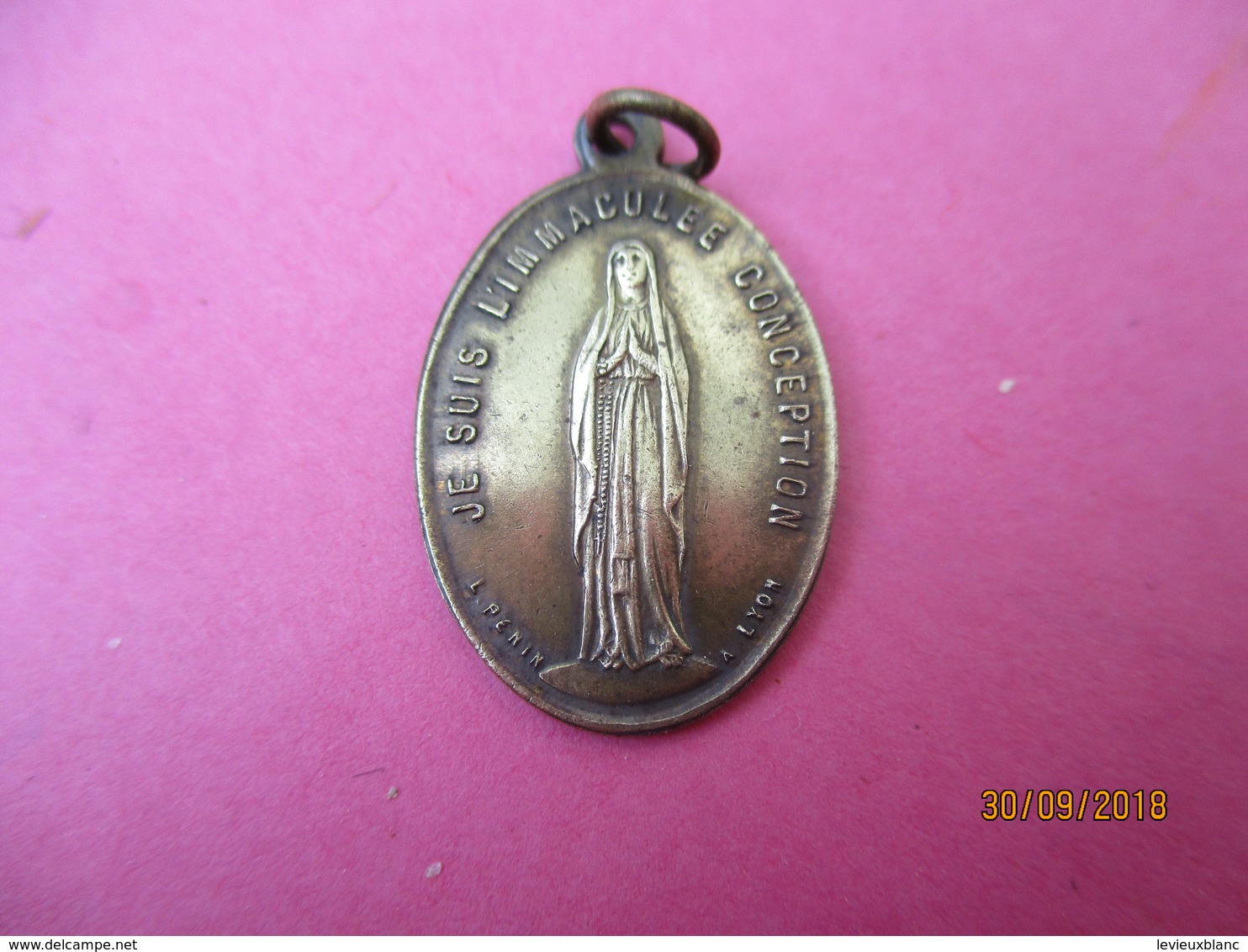 Médaille De Chaînette/Souvenir De ND De Lourdes/Je Suis L'immaculée Conception /Début  XXéme Siécle   CAN789 - Religion & Esotericism