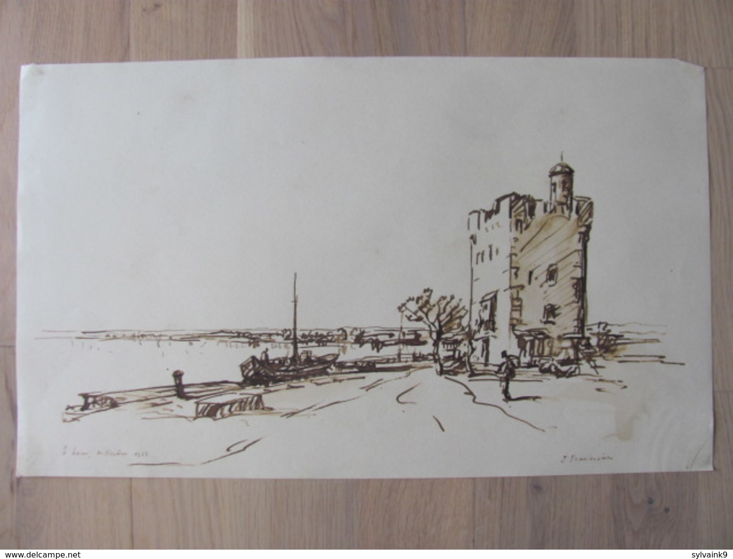 Jacques Traversier 1875 1935 Saint Louis Du Rhone Port Bouches Du Rhone Dessin Encre D'apres - Zeichnungen