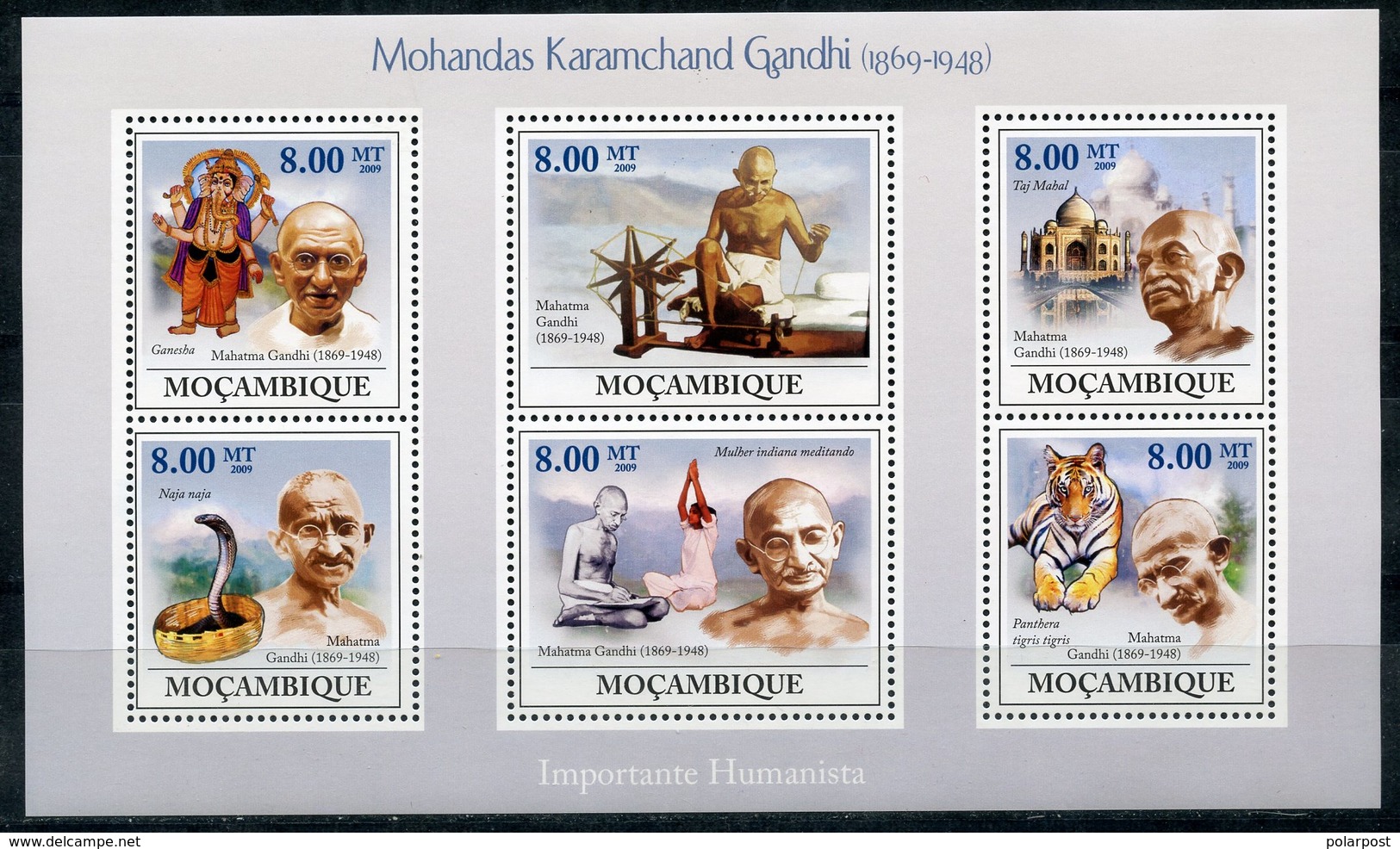 MOZAMBIK 2009 M0103 Mohandas Karamchand Gandhi, 1869-1948 - Hinduism