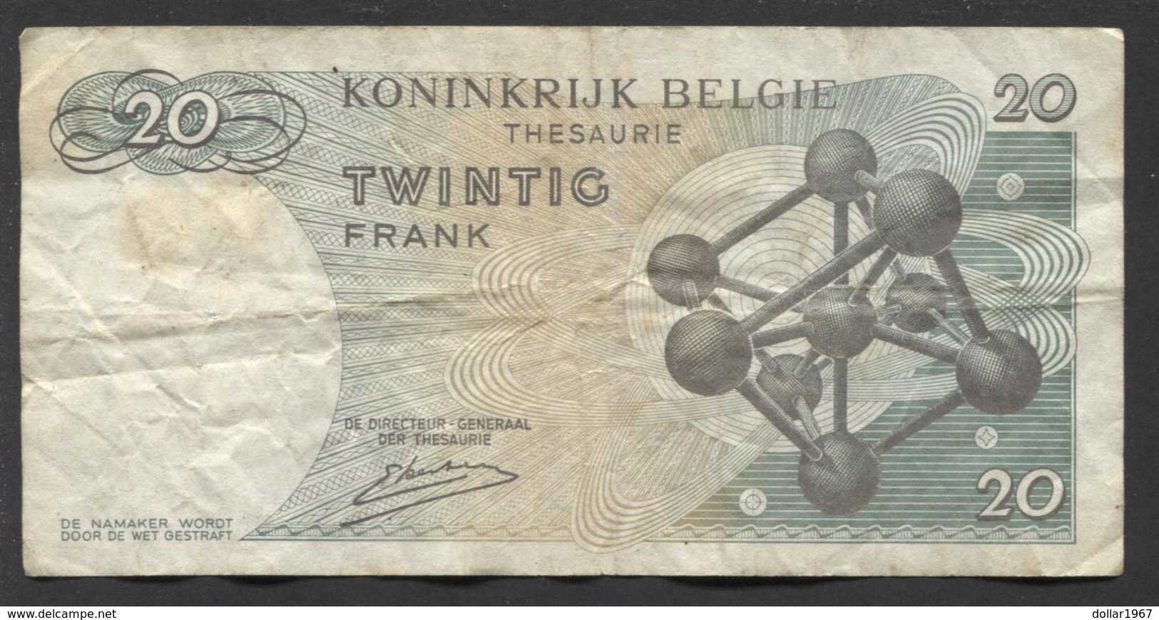 België Belgique Belgium 15 06 1964 -  20 Francs Atomium Baudouin. 3 Q 6939070 - 20 Franchi