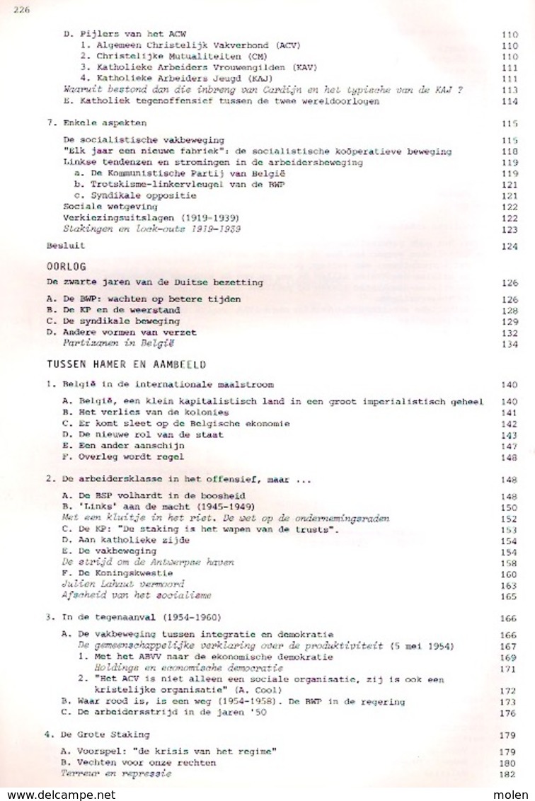 WAT ZOUDT GIJ ZONDER T WERKVOLK ZIJN? 1,5eeuw Arbeidersstrijd In België 1830-1966 228pp ©1977 VAKBOND Geschiedenis Z749 - Labor Unions