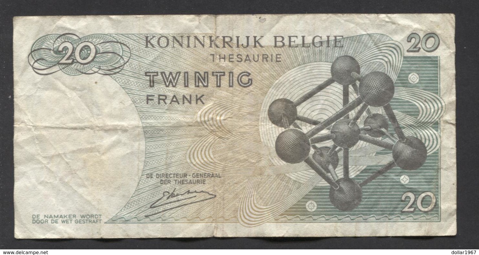 België Belgique Belgium 15 06 1964 -  20 Francs Atomium Baudouin. 3 Q 8288097 - 20 Francs