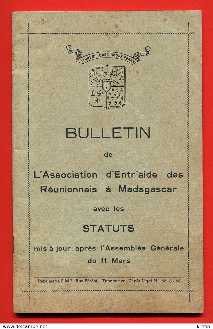 Ile De La REUNION  -  BULLETIN De L'Association D'entr'aide Des Réunionnais à Madagascar + Statuts (Im 753 - 754) - Outre-Mer