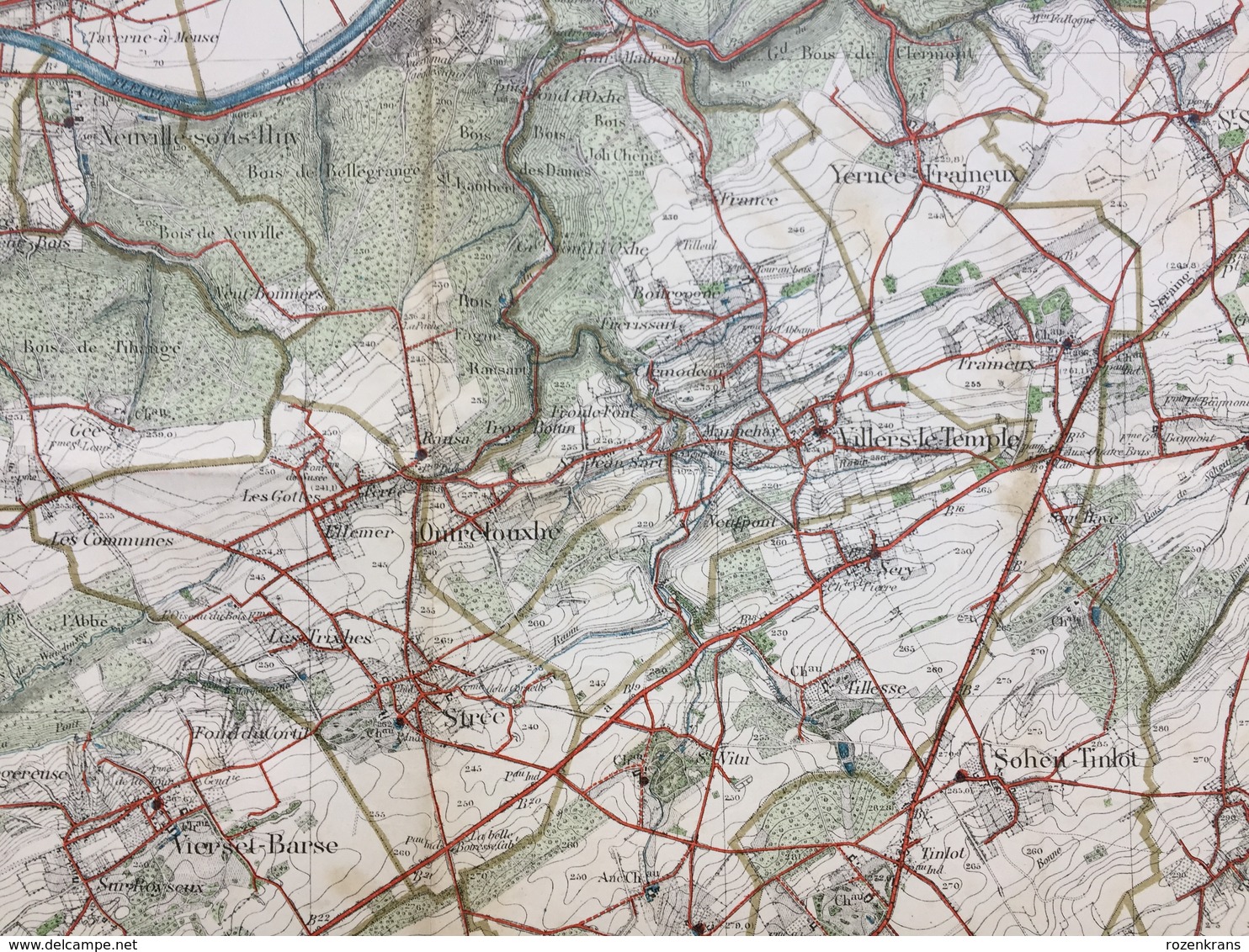 Topografische En Militaire Kaart STAFKAART 1906 Huy Andenne Wanze Stree Havelange Nandrin Ohey Modave Floree Gesves - Cartes Topographiques