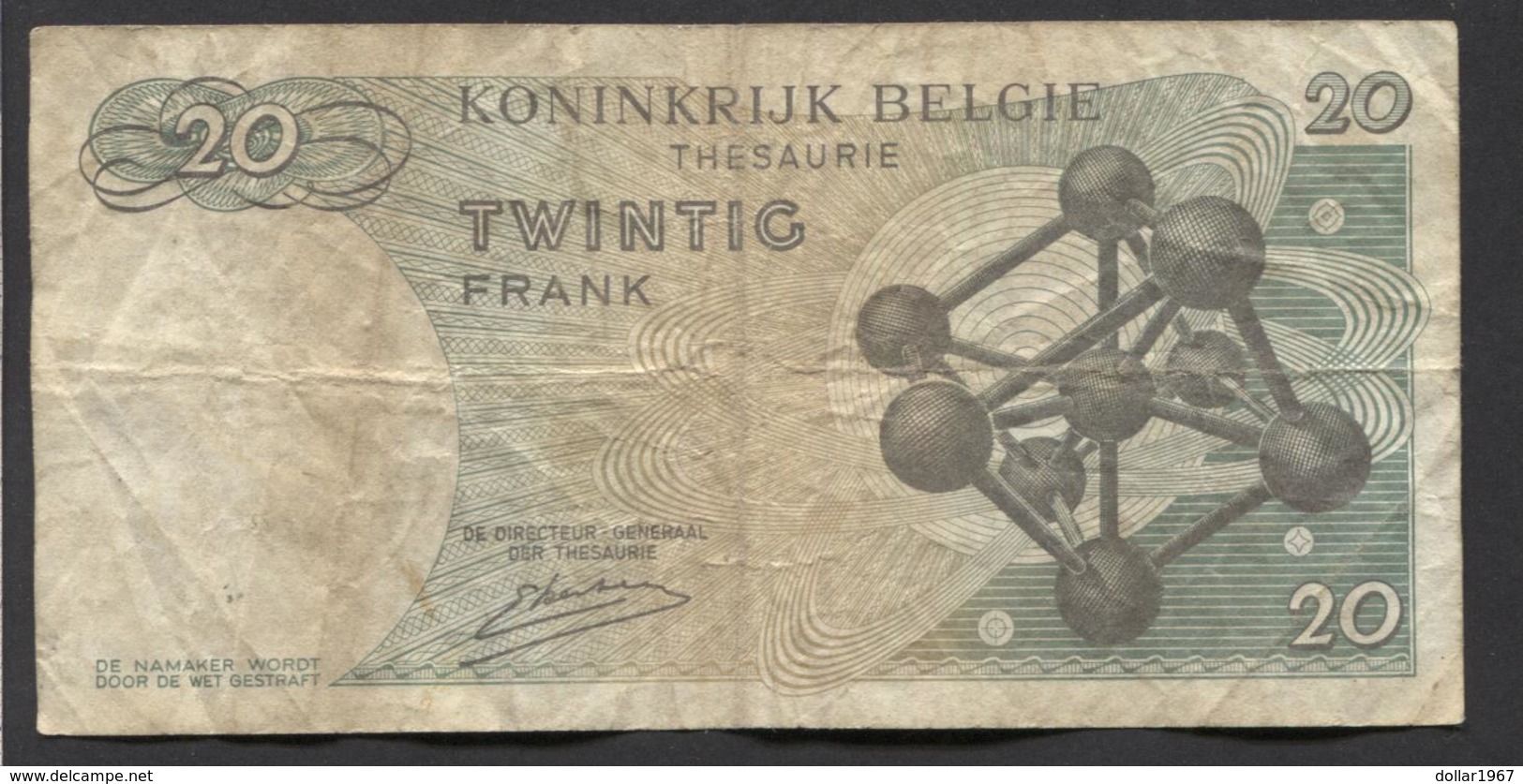 België Belgique Belgium 15 06 1964 -  20 Francs Atomium Baudouin. 3 Q 9438238 - 20 Francos