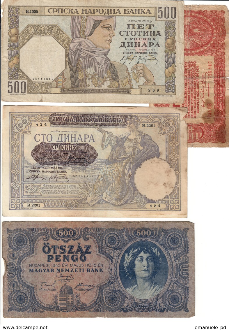 Europe Lot 9 Old Banknotes - Altri – Europa