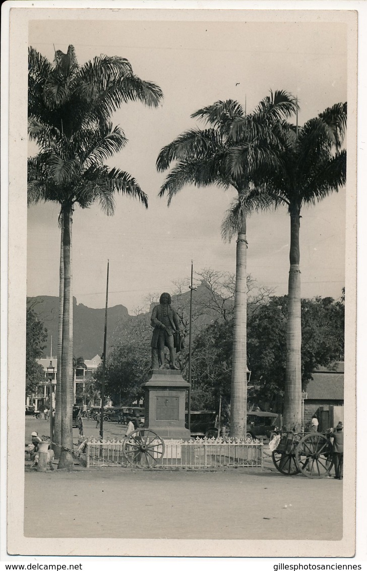 Carte Photo ILE MAURICE C. 1910 - Port-Louis Monument Statue - 03 - Maurice