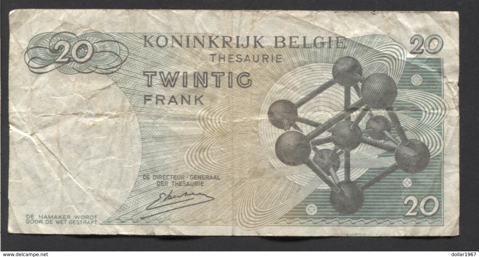 België Belgique Belgium 15 06 1964 -  20 Francs Atomium Baudouin. 3 Q 9500476 - 20 Francs