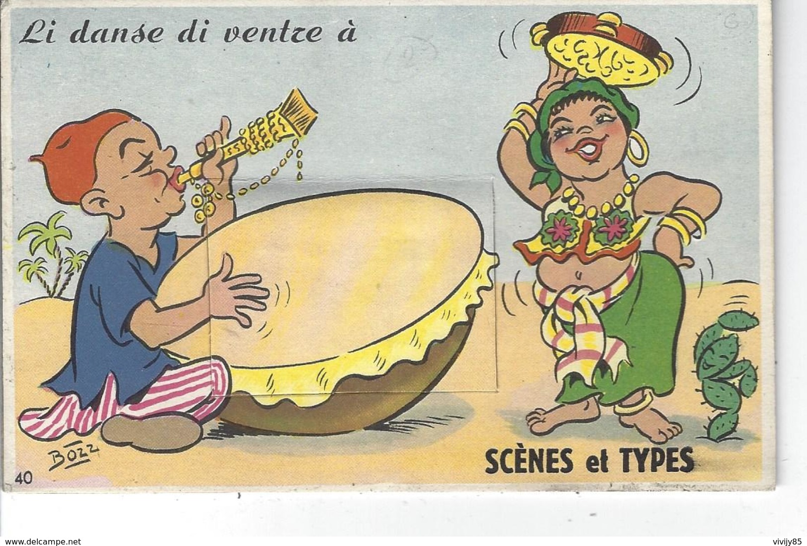 ALGERIE - T.B. Carte à Système Complète , Scènes Et Types " Li Danse Di Ventre à ..." - A Systèmes